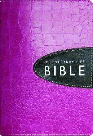 Amplified The Everyday Life Bible B/L Pink/Expresso - Joyce Meyer